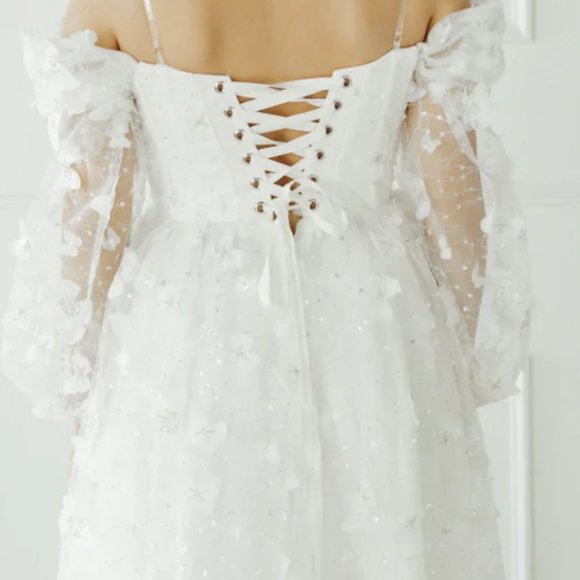 Ava Gowns Wild Butterfly Gown in White - Picture 8 of 11